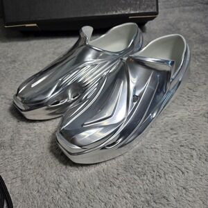 1017 ALYX 9SM Mono Chrome Silver Metallic Slip Ons Clogs Shoes EU‎ 40 NEW IN BOX